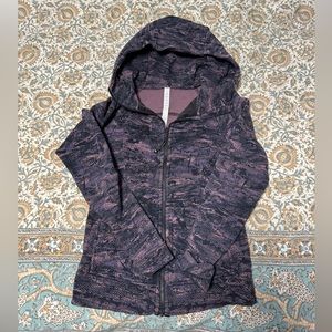 Lululemon Scuba Hoodie; size 4 - "rip wave/ purple thunder/ black camo snake"